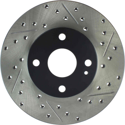 StopTech Sport Drilled/Slotted Brake Rotor; Front Left