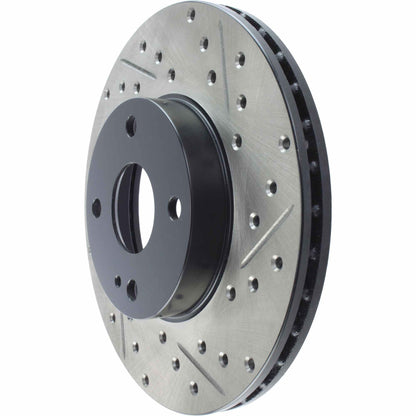 StopTech Sport Drilled/Slotted Brake Rotor; Front Left