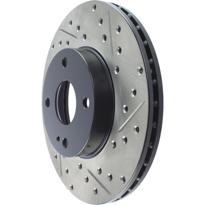 StopTech Sport Drilled/Slotted Brake Rotor; Front Left