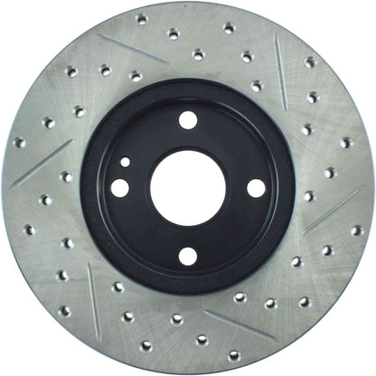 StopTech Sport Drilled/Slotted Brake Rotor; Front Right