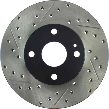 StopTech Sport Drilled/Slotted Brake Rotor; Front Right