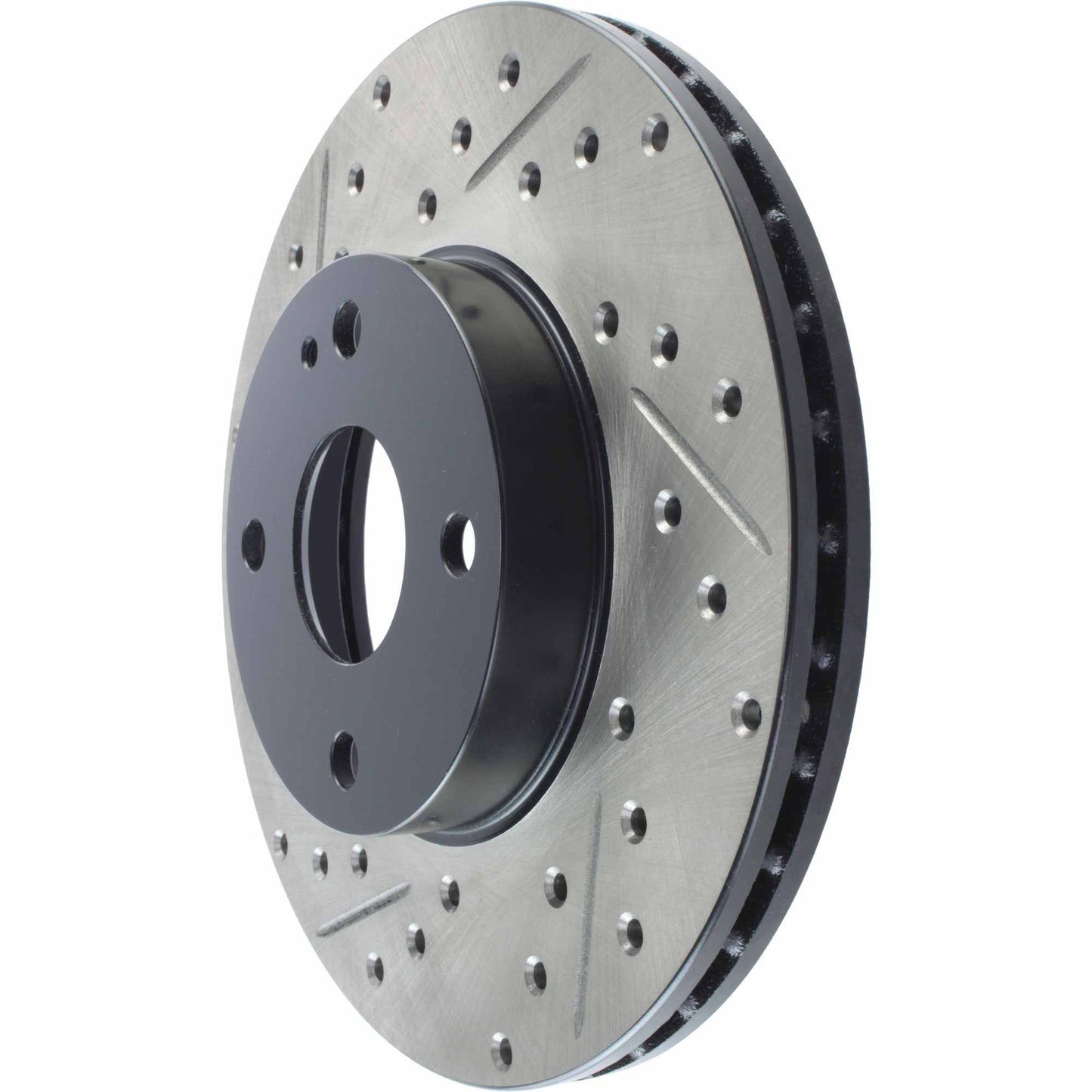 StopTech Sport Drilled/Slotted Brake Rotor; Front Right