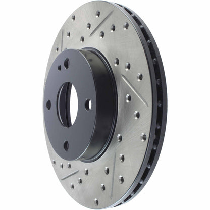 StopTech Sport Drilled/Slotted Brake Rotor; Front Right