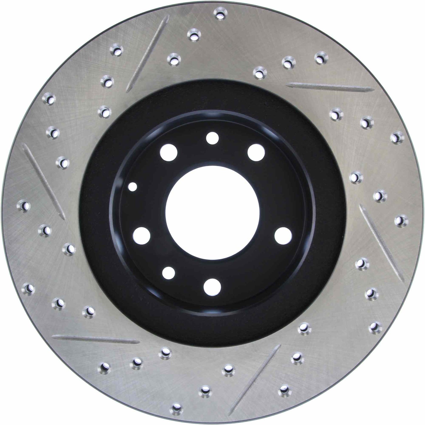 StopTech Sport Drilled/Slotted Brake Rotor; Front Left