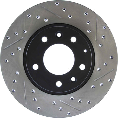StopTech Sport Drilled/Slotted Brake Rotor; Front Left
