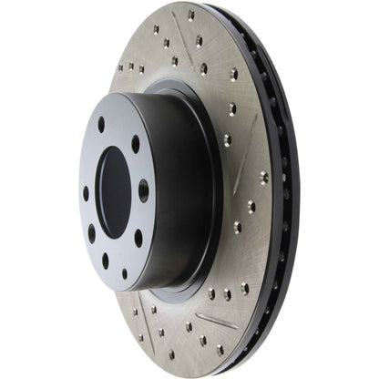 StopTech Sport Drilled/Slotted Brake Rotor; Front Left
