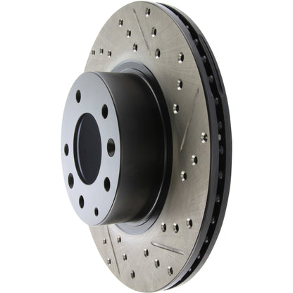 StopTech Sport Drilled/Slotted Brake Rotor; Front Left