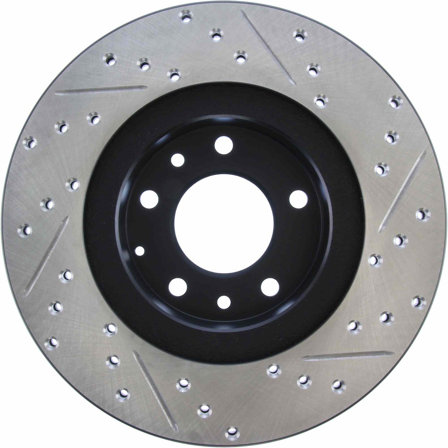 StopTech Sport Drilled/Slotted Brake Rotor; Front Right