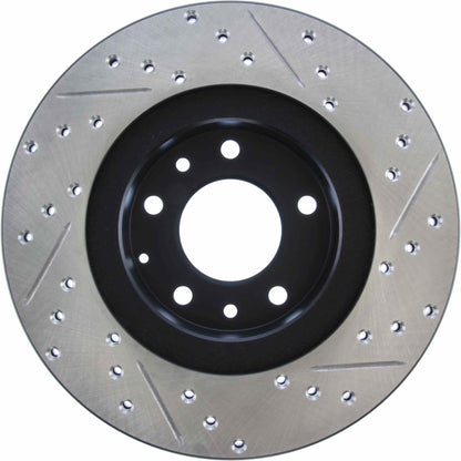 StopTech Sport Drilled/Slotted Brake Rotor; Front Right