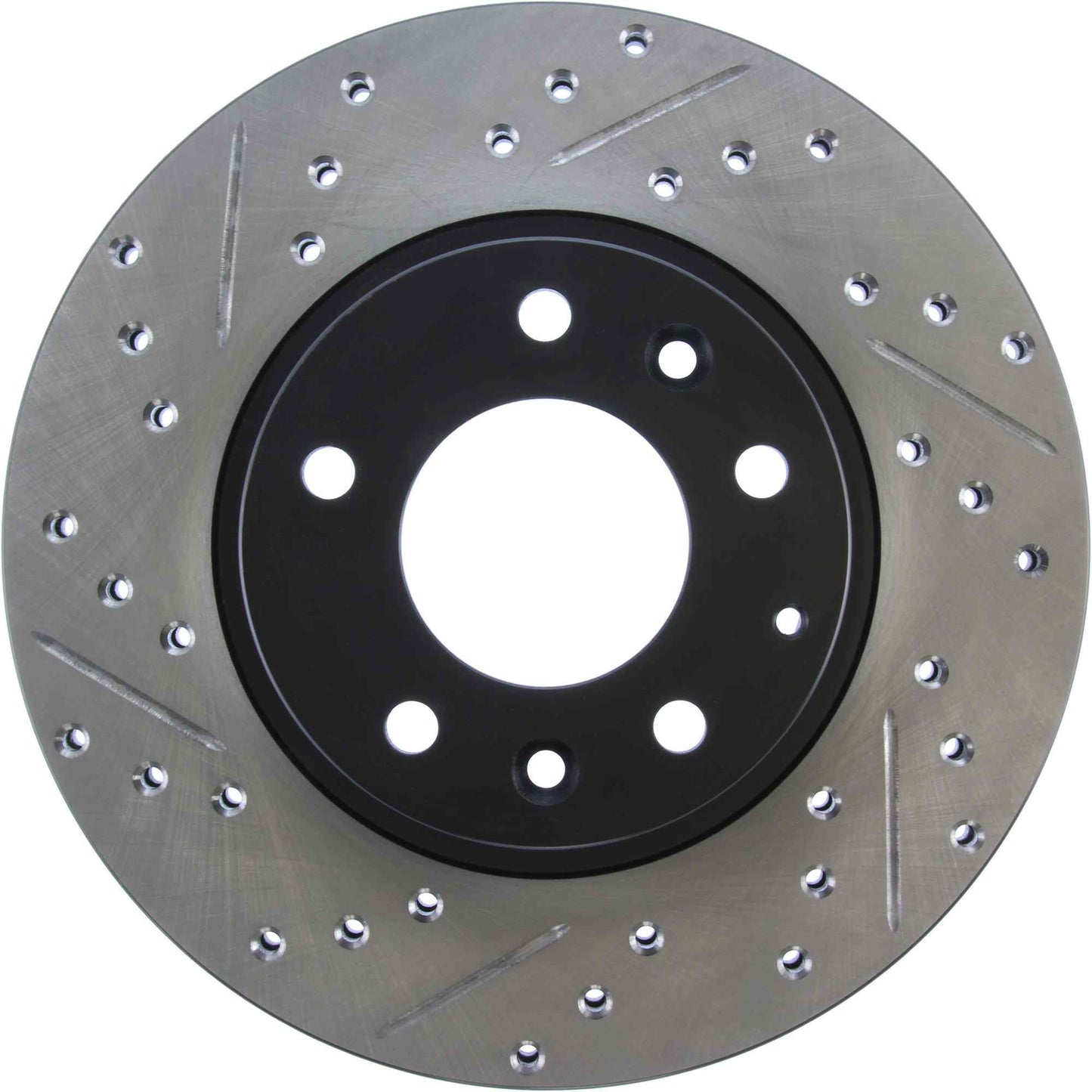 StopTech Sport Drilled/Slotted Brake Rotor; Front Right