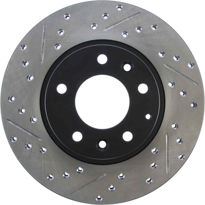 StopTech Sport Drilled/Slotted Brake Rotor; Front Right