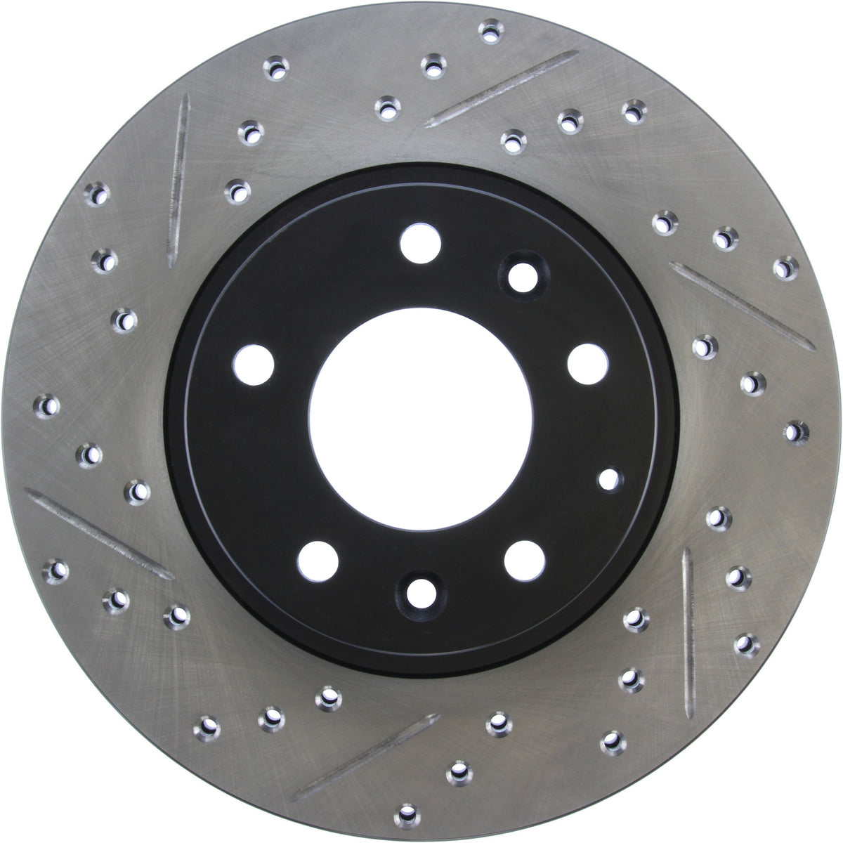StopTech Sport Drilled/Slotted Brake Rotor; Front Right