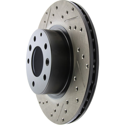 StopTech Sport Drilled/Slotted Brake Rotor; Front Right