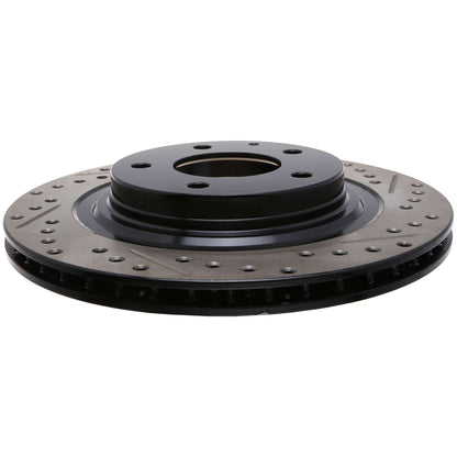 StopTech Sport Drilled/Slotted Brake Rotor; Rear Left