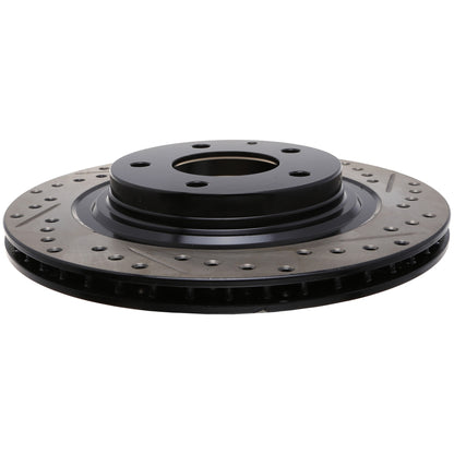 StopTech Sport Drilled/Slotted Brake Rotor; Rear Left