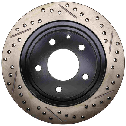 StopTech Sport Drilled/Slotted Brake Rotor; Rear Left