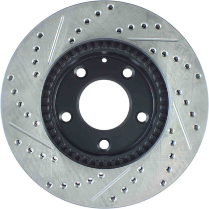 StopTech Sport Drilled/Slotted Brake Rotor; Front Left
