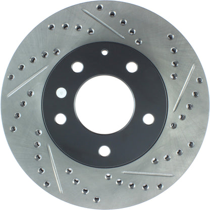 StopTech Sport Drilled/Slotted Brake Rotor; Front Left