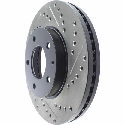 StopTech Sport Drilled/Slotted Brake Rotor; Front Left