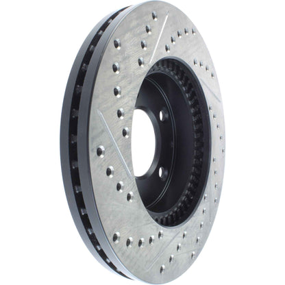 StopTech Sport Drilled/Slotted Brake Rotor; Front Left