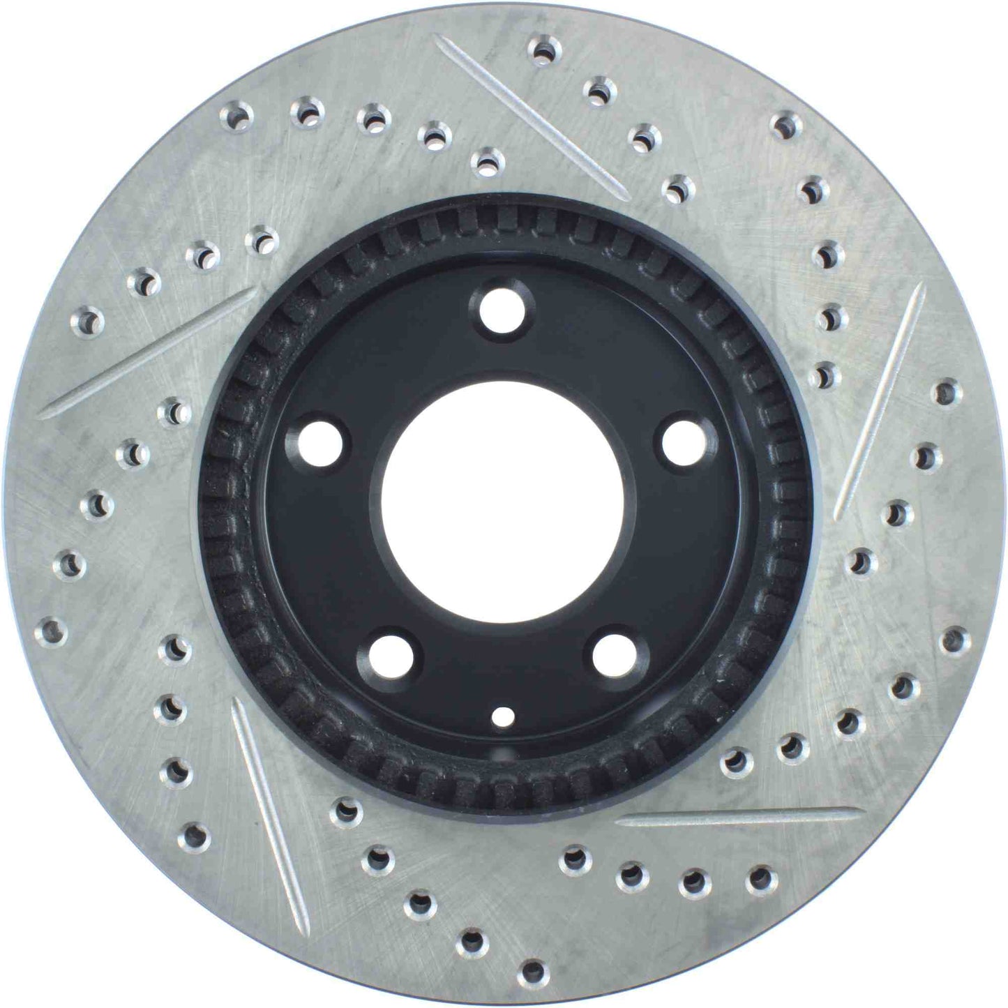 StopTech Sport Drilled/Slotted Brake Rotor; Front Right