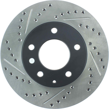 StopTech Sport Drilled/Slotted Brake Rotor; Front Right
