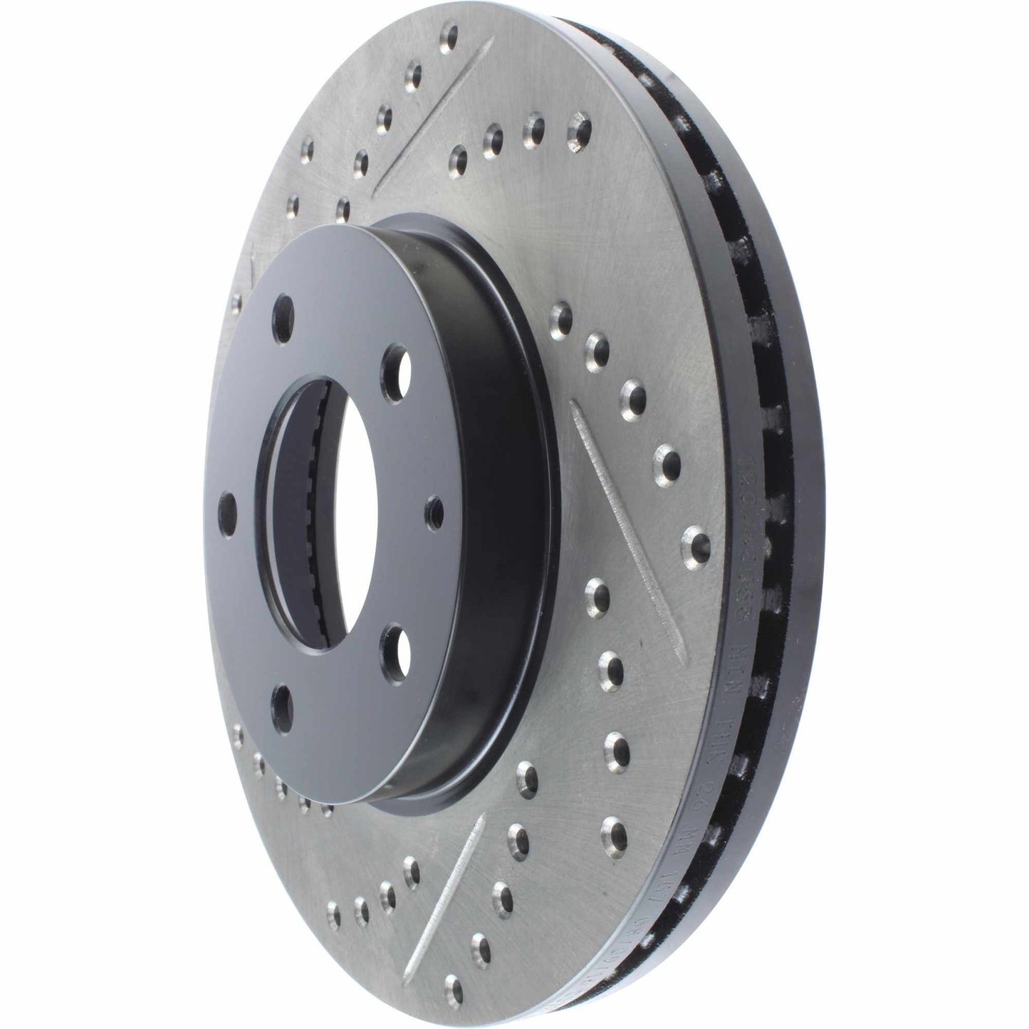StopTech Sport Drilled/Slotted Brake Rotor; Front Right