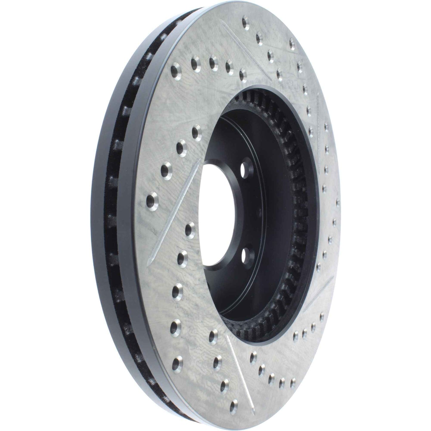 StopTech Sport Drilled/Slotted Brake Rotor; Front Right