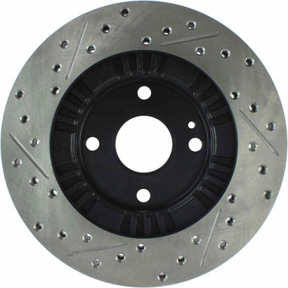 StopTech Sport Drilled/Slotted Brake Rotor; Front Left