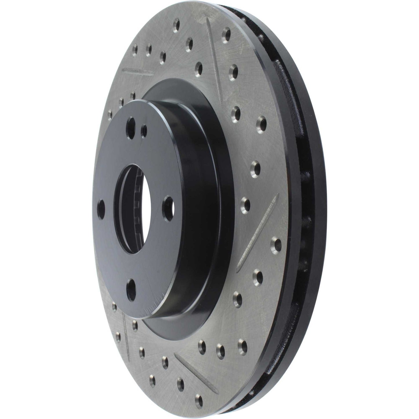 StopTech Sport Drilled/Slotted Brake Rotor; Front Left