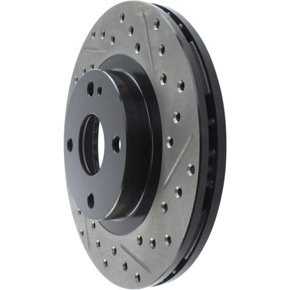 StopTech Sport Drilled/Slotted Brake Rotor; Front Left