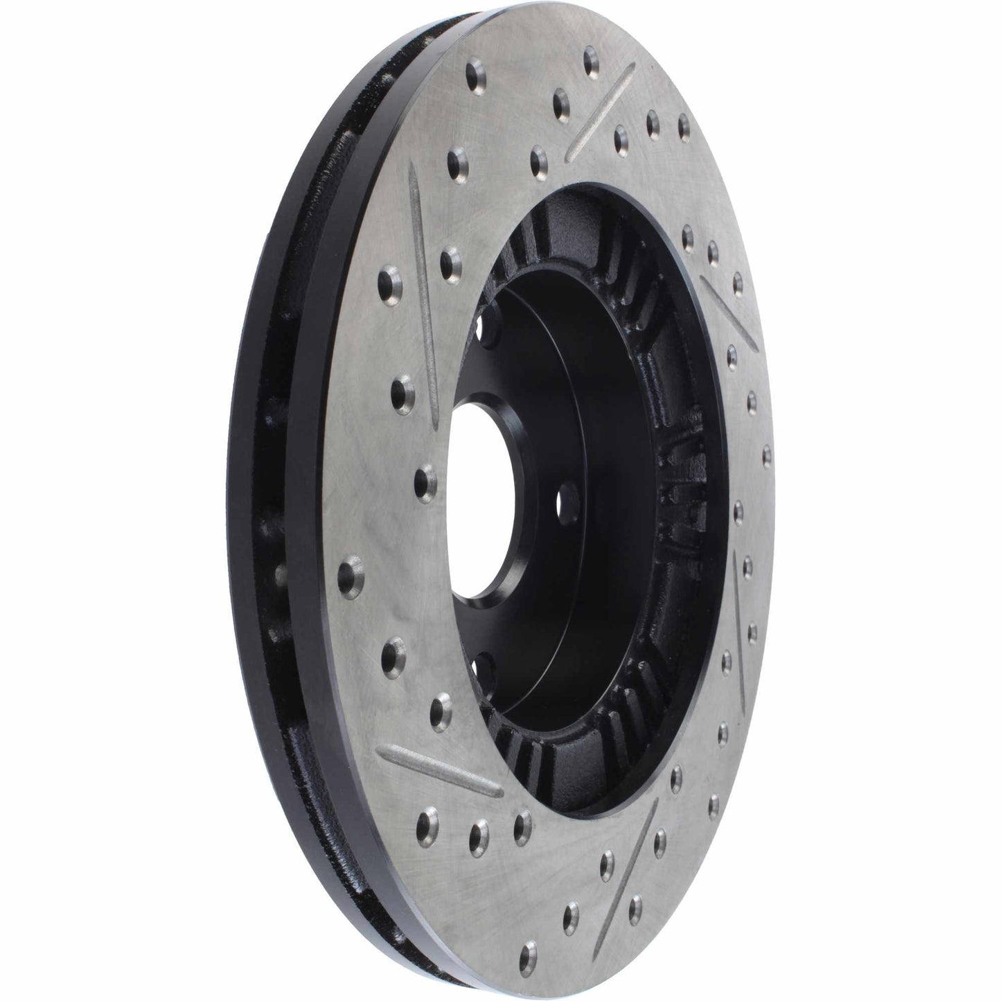 StopTech Sport Drilled/Slotted Brake Rotor; Front Left