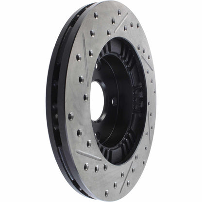 StopTech Sport Drilled/Slotted Brake Rotor; Front Left