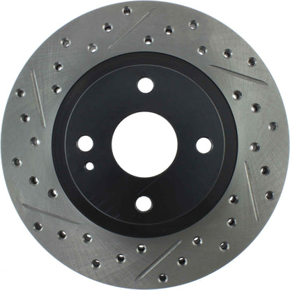 StopTech Sport Drilled/Slotted Brake Rotor; Front Right