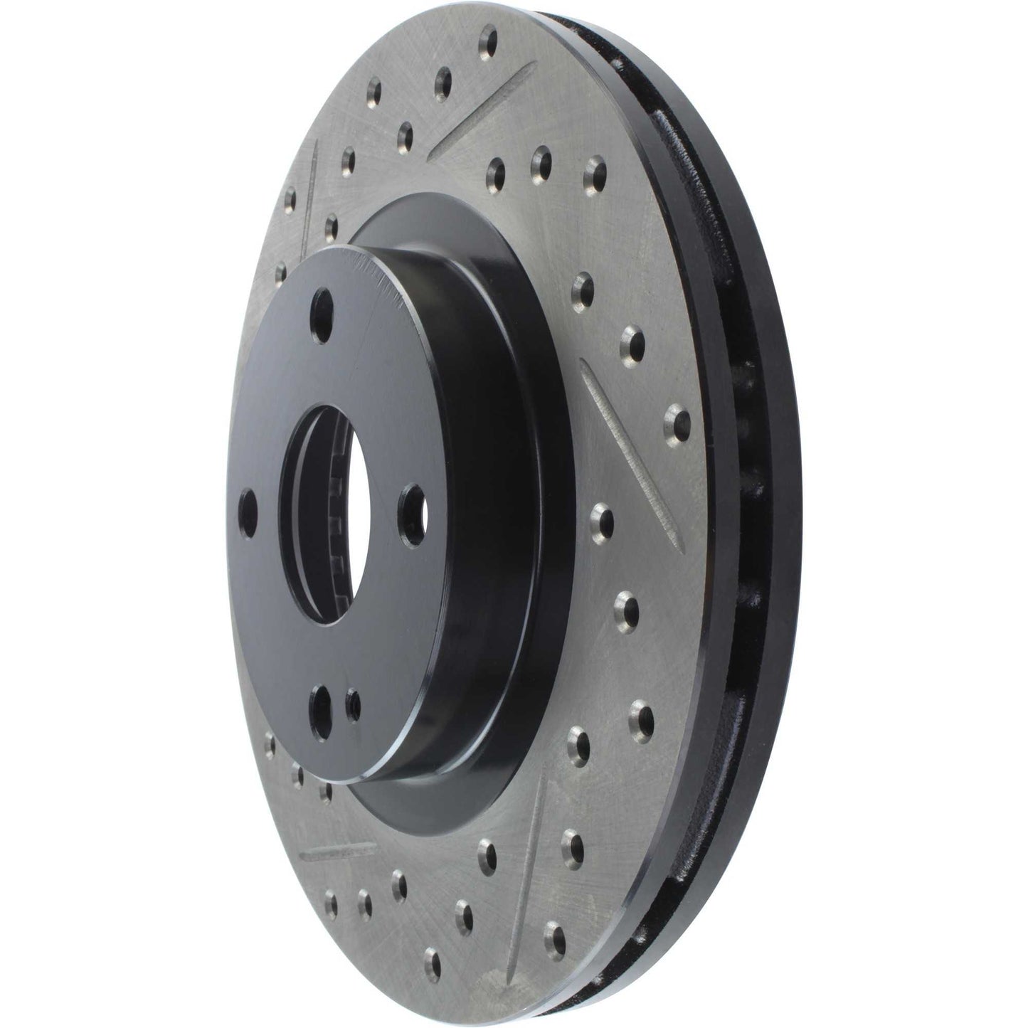 StopTech Sport Drilled/Slotted Brake Rotor; Front Right