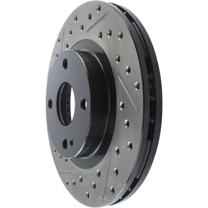 StopTech Sport Drilled/Slotted Brake Rotor; Front Right