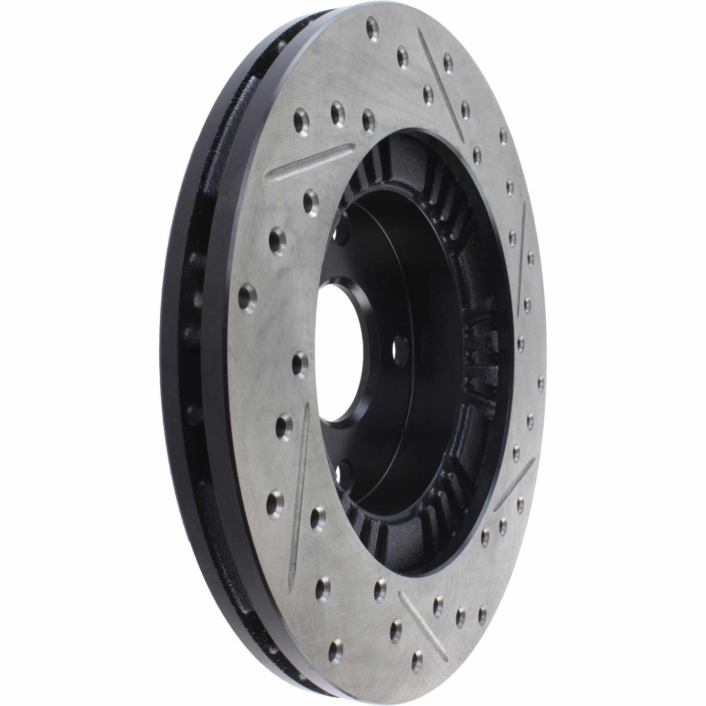 StopTech Sport Drilled/Slotted Brake Rotor; Front Right