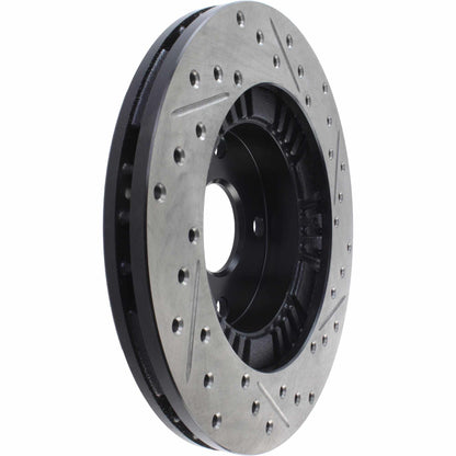 StopTech Sport Drilled/Slotted Brake Rotor; Front Right