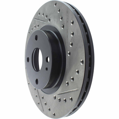 StopTech Sport Drilled/Slotted Brake Rotor; Front Left