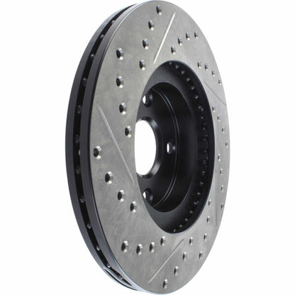 StopTech Sport Drilled/Slotted Brake Rotor; Front Left