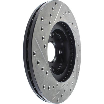 StopTech Sport Drilled/Slotted Brake Rotor; Front Left