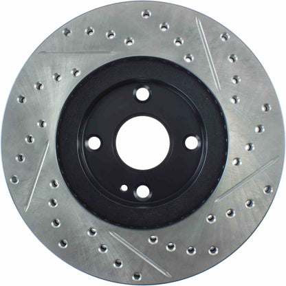 StopTech Sport Drilled/Slotted Brake Rotor; Front Right