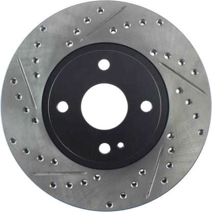 StopTech Sport Drilled/Slotted Brake Rotor; Front Right
