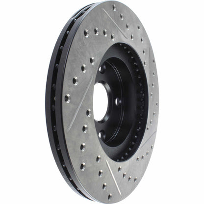 StopTech Sport Drilled/Slotted Brake Rotor; Front Right