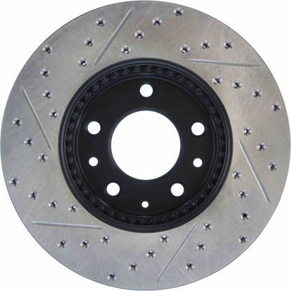 StopTech Sport Drilled/Slotted Brake Rotor; Front Left