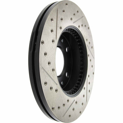 StopTech Sport Drilled/Slotted Brake Rotor; Front Left