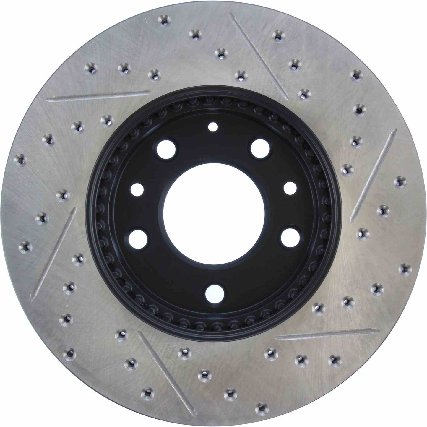 StopTech Sport Drilled/Slotted Brake Rotor; Front Right