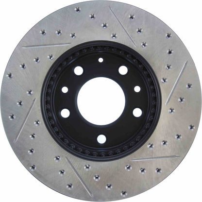 StopTech Sport Drilled/Slotted Brake Rotor; Front Right