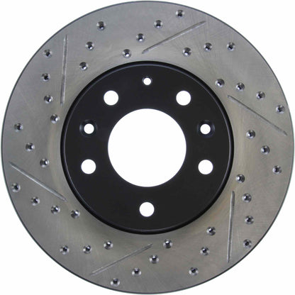 StopTech Sport Drilled/Slotted Brake Rotor; Front Right