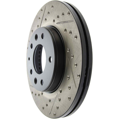 StopTech Sport Drilled/Slotted Brake Rotor; Front Right